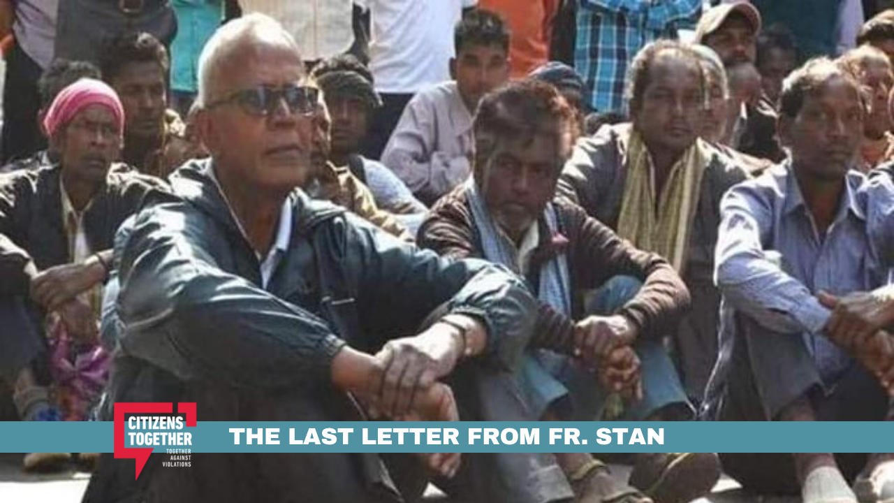 In The Last Letter Fr. Stan Swamy Discussed the Plight of Undertrials , Talked About Love and Brotherhood