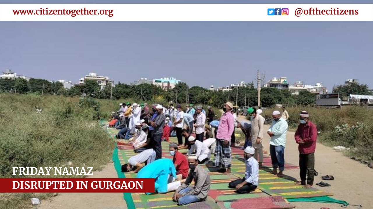 Friday Namaz in Gurgaon Disrupted for Third Consecutive Week